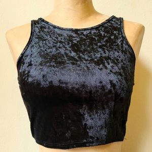 NWOT Velvet Crop Top